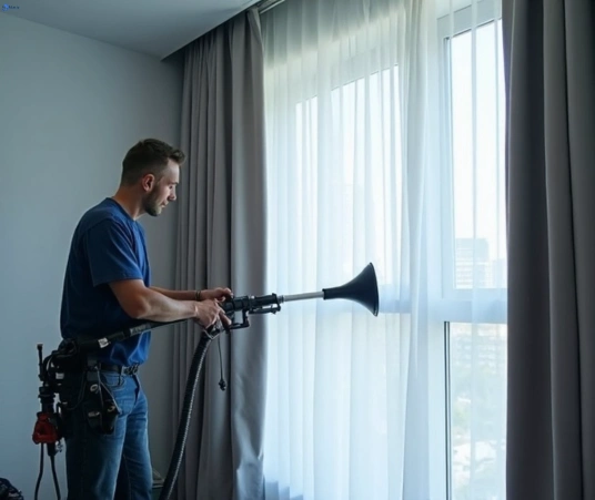 Professional curtain steam cleaning process equipment Matty Curtain Cleaning queenscliff-vic