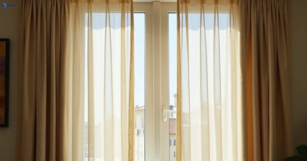 Dusty and dull curtains in queenscliff-vic before steam cleaning